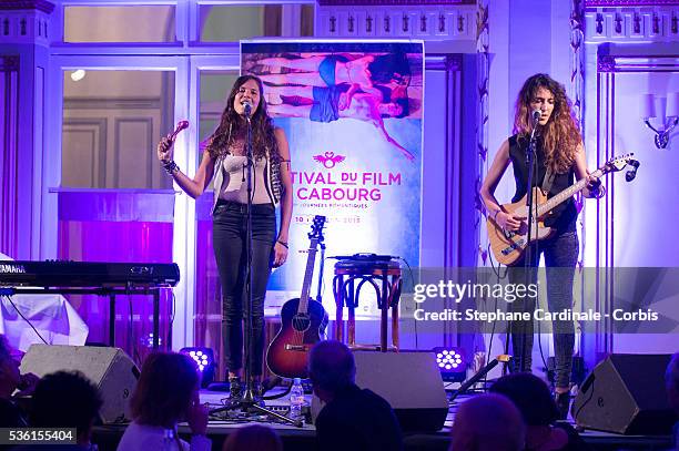 Singer Vanille Clerc performs during the Opening Dinner of the 29th Cabourg Romantic Film Festival on June 11, 2015 in Cabourg, France.