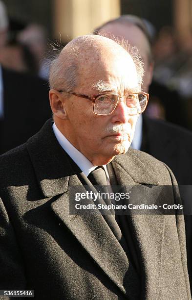 Otto of Habsburg attends the funeral of Grand Duchess of Luxembourg Josephine-Charlotte, daughter of former Belgian King Leopold III and sister of...