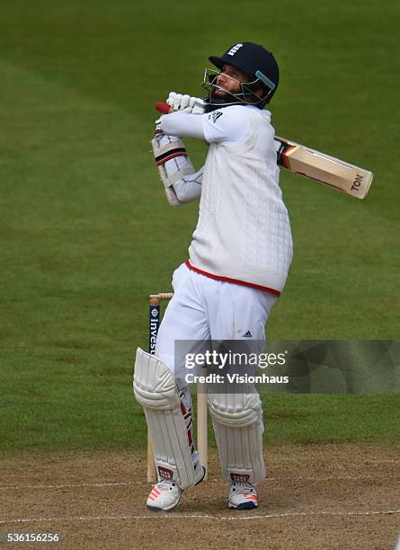 Moeen Ali of England batting during day two of the 2nd Investec Test match between England and Sri Lanka at Emirates Durham ICG on May 28, 2016 in...