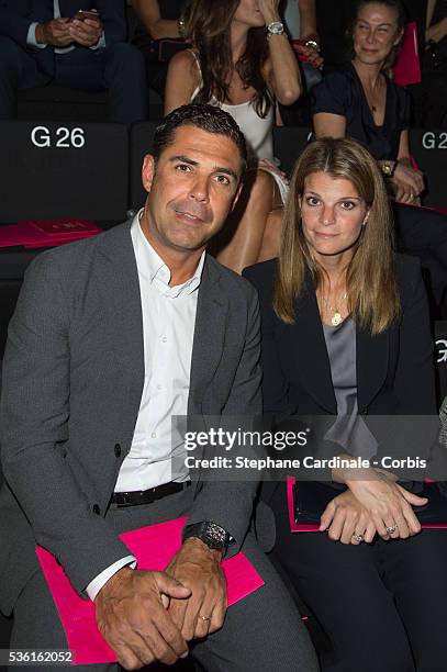 Athina Onassis and her husband Alvaro de Miranda Neto attend the Giorgio Armani Prive show as part of Paris Fashion Week Haute-Couture Fall/Winter...