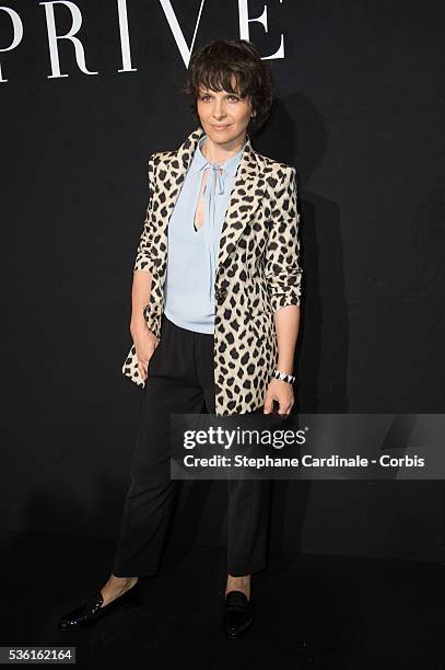 Juliette Binoche attends the Giorgio Armani Prive show as part of Paris Fashion Week Haute-Couture Fall/Winter 2015/2016. Held at Palais de Chaillot...