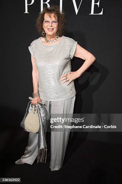 Claudia Cardinale attends the Giorgio Armani Prive show as part of Paris Fashion Week Haute-Couture Fall/Winter 2015/2016. Held at Palais de Chaillot...