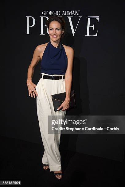 Adriana Abascal attends the Giorgio Armani Prive show as part of Paris Fashion Week Haute-Couture Fall/Winter 2015/2016. Held at Palais de Chaillot...