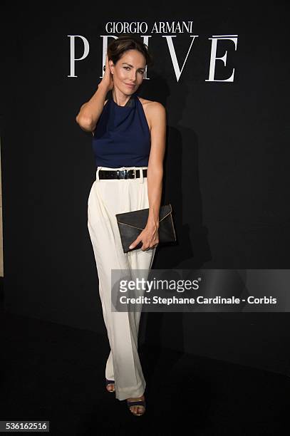 Adriana Abascal attends the Giorgio Armani Prive show as part of Paris Fashion Week Haute-Couture Fall/Winter 2015/2016. Held at Palais de Chaillot...