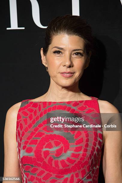 Marisa Tomei attends the Giorgio Armani Prive show as part of Paris Fashion Week Haute-Couture Fall/Winter 2015/2016. Held at Palais de Chaillot on...