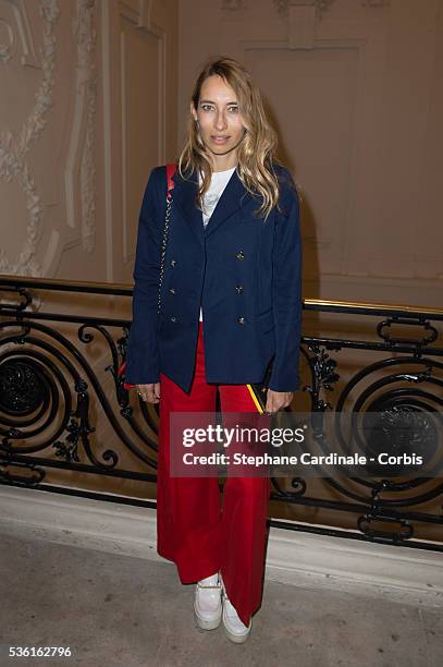 Alexandra Golovanoff attends the Jean Paul Gaultier show as part of Paris Fashion Week Haute Couture Fall/Winter 2015/2016 on July 8, 2015 in Paris,...