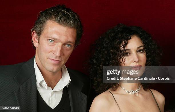 Italian actress Monica Bellucci with French actor and husband Vincent Cassel.