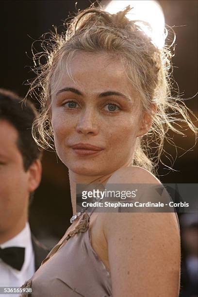 Actress and jury member Emmanuelle Beart arriving at the screening of "Diarios de Motocicleta" during the 57th Cannes Film Festival.