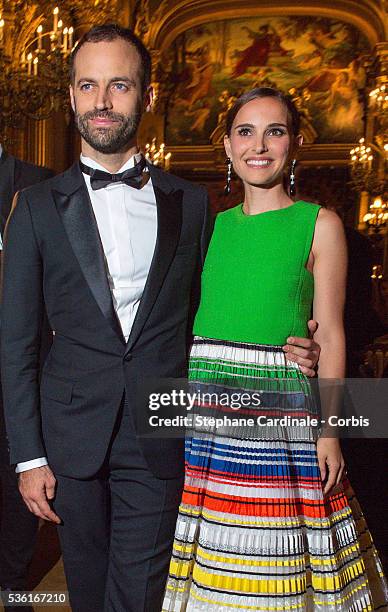 Benjamin Millepied and Natalie Portman attend The Ballet National de Paris Opening Season Gala at Opera Garnier on September 24, 2015 in Paris,...