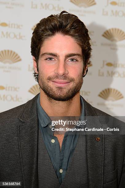 Tom Leeb attends the J'aime La Mode - Mandarin Oriental - Photocall at Hotel Mandarin Oriental on September 28, 2015 in Paris, France.