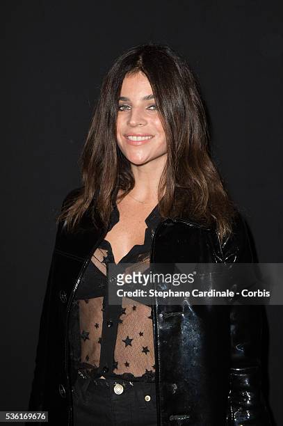 Julia Restoin-Roitfeld attends the Saint Laurent show as part of the Paris Fashion Week Womenswear Spring/Summer 2016 on October 5, 2015 in Paris,...