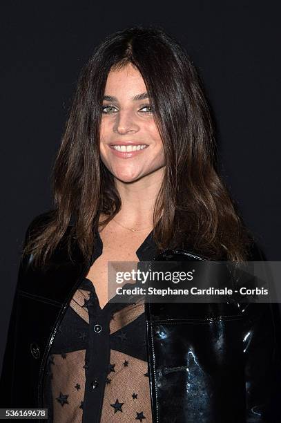 Julia Restoin-Roitfeld attends the Saint Laurent show as part of the Paris Fashion Week Womenswear Spring/Summer 2016 on October 5, 2015 in Paris,...