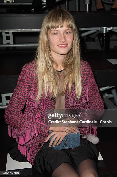 Klara Kristin attends the Saint Laurent show as part of the Paris Fashion Week Womenswear Spring/Summer 2016 on October 5, 2015 in Paris, France.