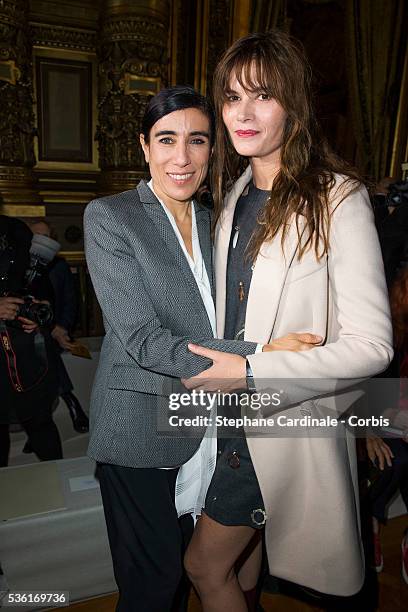 Blanca Li and Marina Hands attend the Stella McCartney show as part of the Paris Fashion Week Womenswear Spring/Summer 2016. Held at Opera Garnier on...