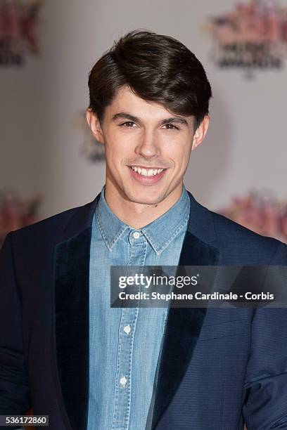 Lilian Renaud arrives at the 17th NRJ Music Awards at Palais des Festivals on November 7, 2015 in Cannes, France.