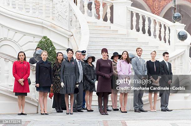 Princess Stephanie of Monaco, Princess Alexandra of Hanover, Princess Caroline of Hanover, Princess Charlene of Monaco, Charlotte Casiraghi, Pierre...