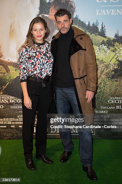 Margaux Chatelier and Thierry Neuvic attend the 'Belle et Sebastien, L'Aventure Continue' Paris Premiere at Gaumont Capucines Cinema in Paris, on...