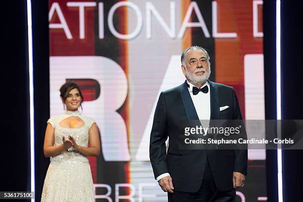 Richa Chadda and Francis Ford Coppola attend the Opening Ceremony of the 15th Marrakech International Film Festival, on December 4 in Marrakech,...