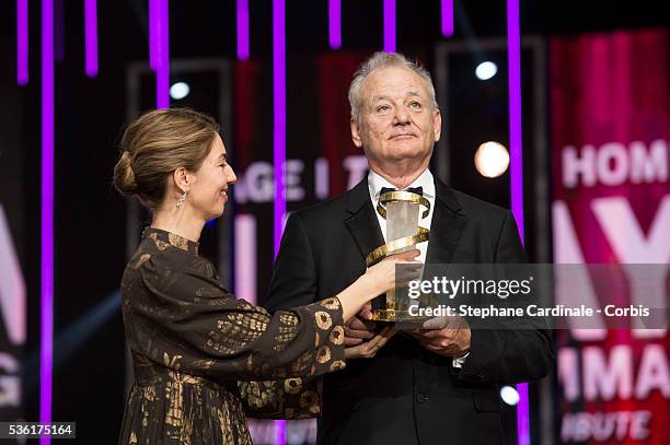 Bill Murray received a Tribute Award from Sofia Coppola during the Opening Ceremony of the 15th Marrakech International Film Festival, on December 4...