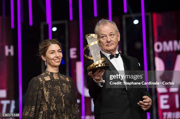 Bill Murray received a Tribute Award from Sofia Coppola during the Opening Ceremony of the 15th Marrakech International Film Festival, on December 4...