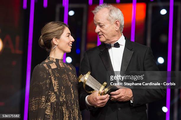 Bill Murray received a Tribute Award from Sofia Coppola during the Opening Ceremony of the 15th Marrakech International Film Festival, on December 4...