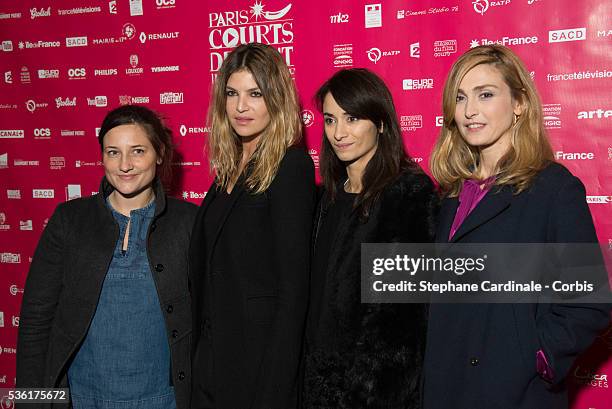 Carine May, Isabelle Funaro, Rachida Brakni and Julie Gayet attend the Paris International Short Films Festival, on December 12 at Cinema des...