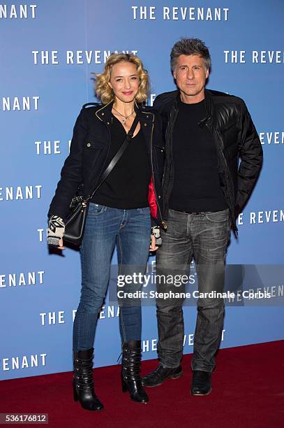 Helene de Fougerolles and guest attend the 'Revenants' Premiere at Le Grand Rex on January 18, 2016 in Paris, France.