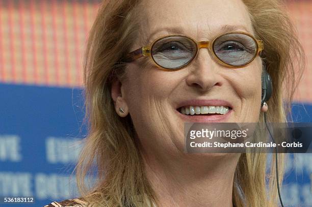 Mery Streep attends the International Jury Press Conference during the 66th Berlinale International Film Festival at Grand Hyatt Hotel on February...