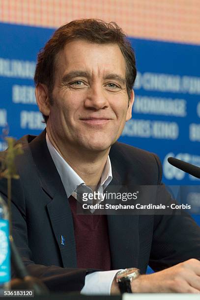 Clive Owen attends the International Jury Press Conference during the 66th Berlinale International Film Festival at Grand Hyatt Hotel on February 11,...