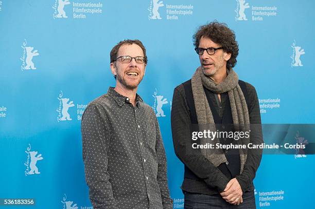 Directors Ethan and Joel Coen attend the 'Hail Caesar' PhotoCall during the 66th Berlinale International Film Festival at Grand Hyatt Hotel on...