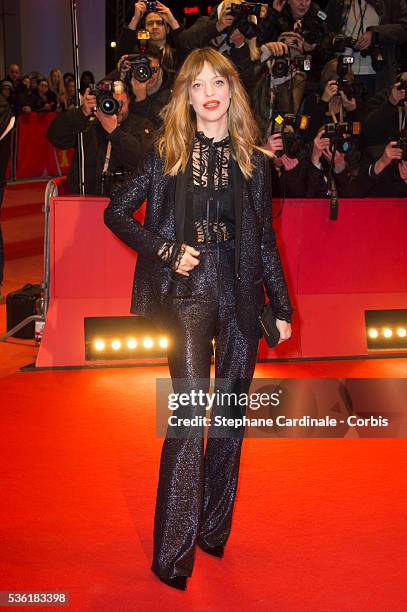 Heike Makatsch attends the 'Hail, Caesar!' premiere during the 66th Berlinale International Film Festival at Berlinale Palace on February 11, 2016 in...