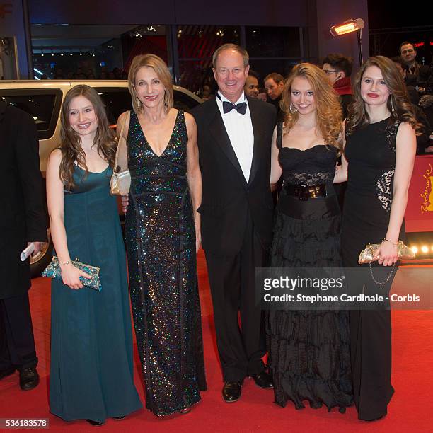 Hayley Emerson, Kimberly Marteau Emerson, US Ambassador to Germany John B. Emerson, Jacqueline Emerson and Taylor Emerson attend the 'Hail, Caesar!'...