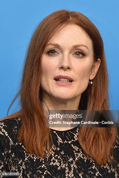 Actress Julianne Moore attends the 'Maggie's Plan' photo call during the 66th Berlinale International Film Festival Berlin at Grand Hyatt Hotel on...