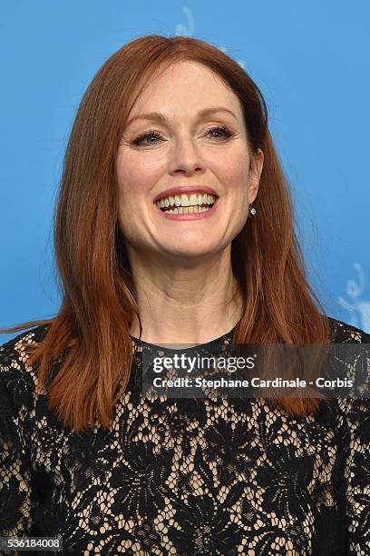 Actress Julianne Moore attends the 'Maggie's Plan' photo call during the 66th Berlinale International Film Festival Berlin at Grand Hyatt Hotel on...