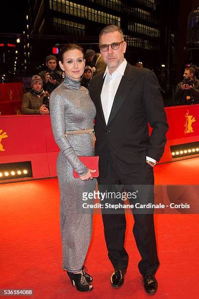 Mikael Persbrandt and Sanna Lundell attend the 'Alone in Berlin' premiere during the 66th Berlinale International Film Festival Berlin at Berlinale...