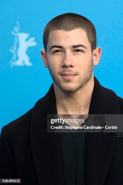 Actor Nick Jonas attends the 'Goat' photo call during the 66th Berlinale International Film Festival Berlin at Grand Hyatt Hotel on February 17, 2016...