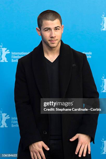 Actor Nick Jonas attends the 'Goat' photo call during the 66th Berlinale International Film Festival Berlin at Grand Hyatt Hotel on February 17, 2016...