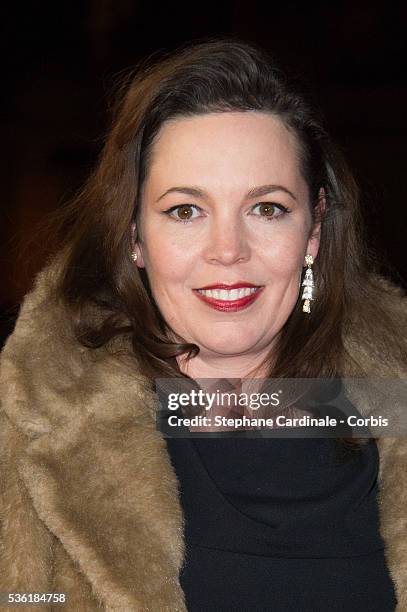 Actress Olivia Colman attends the 'The Night Manager' premiere during the 66th Berlinale International Film Festival Berlin at Haus der Berlinale on...