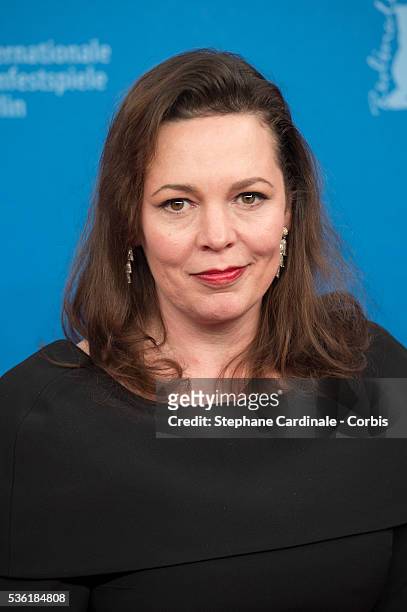 Actress Olivia Colman attends the 'The Night Manager' premiere during the 66th Berlinale International Film Festival Berlin at Haus der Berlinale on...
