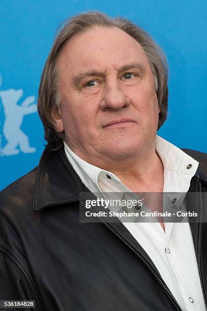 Actor Gerard Depardieu attends the 'Saint Amour' photo call during the 66th Berlinale International Film Festival Berlin at Grand Hyatt Hotel on...