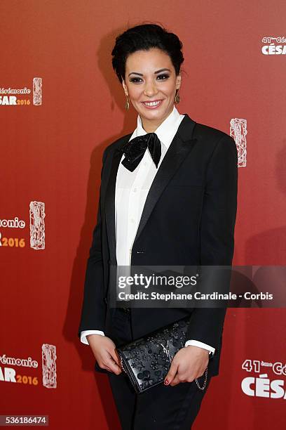 Loubna Abidar arrives at the Cesar Film Awards 2016 at Theatre du Chatelet on February 26, 2016 in Paris, France.