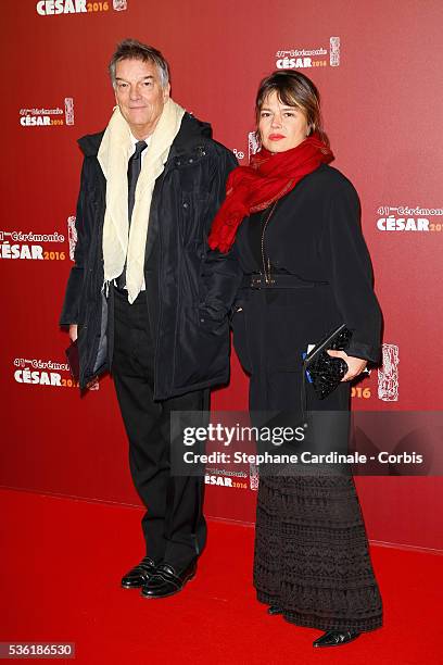 Director Benoit Jacquot and guest arrive at the Cesar Film Awards 2016 at Theatre du Chatelet on February 26, 2016 in Paris, France.