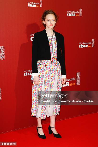 Lily Taieb arrives at the Cesar Film Awards 2016 at Theatre du Chatelet on February 26, 2016 in Paris, France.