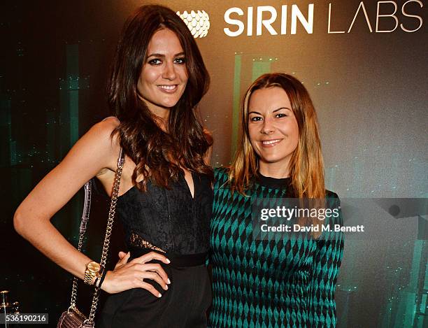 Kim Johnson and Juliet Angus attend as SIRIN LABS Launches SOLARIN at One Marylebone on May 31, 2016 in London, England.