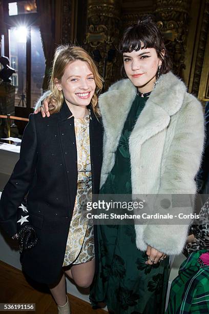 Melanie Thierry and Soko attend the Stella McCartney show as part of the Paris Fashion Week Womenswear Fall/Winter 2016/2017. Held at Grand Palais on...