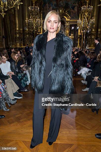 Amber Valletta attends the Stella McCartney show as part of the Paris Fashion Week Womenswear Fall/Winter 2016/2017. Held at Grand Palais on March 7,...