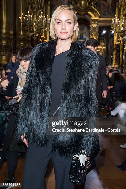 Amber Valletta attends the Stella McCartney show as part of the Paris Fashion Week Womenswear Fall/Winter 2016/2017. Held at Grand Palais on March 7,...