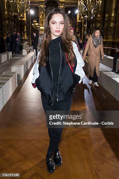 Lola Le Lann attends the Stella McCartney show as part of the Paris Fashion Week Womenswear Fall/Winter 2016/2017. Held at Grand Palais on March 7,...