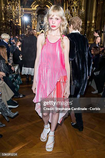 Musical Artist Petite Meller attends the Stella McCartney show as part of the Paris Fashion Week Womenswear Fall/Winter 2016/2017 on March 7, 2016 in...