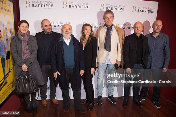Director Lea Fazer, Actors Gerard Jugnot, Laura Smet, CEO of Lucien Barriere Group, Dominique Desseigne, Director Gerard Krawczyk and Leo Boudsock...